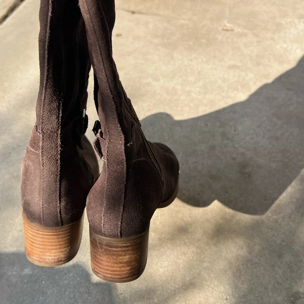 Koolaburra by Ugg Long Brown Boots Zip Belt Women’s Sz 7
